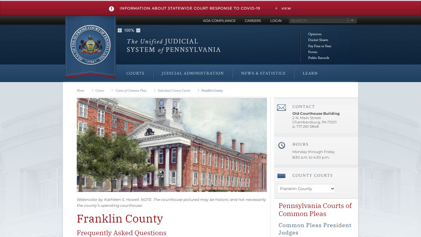 Franklin County | Individual County Courts | Courts of ...